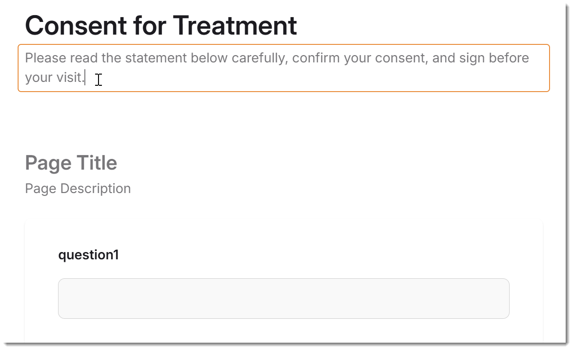 A sample title and description for a new SmartForm V2 during form creation